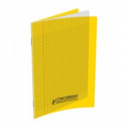 Cahier polypro 17X22 PP Jaune 90G 96P Seyès