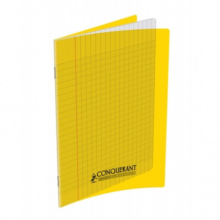 Cahier polypro 17X22 PP Jaune 90G 96P Seyès