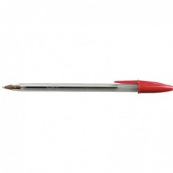 BIC Stylo à bille pointe moyenne encre rouge  CRISTAL