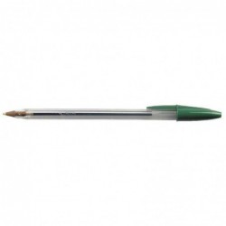 BIC Stylo à bille pointe moyenne encre verte  CRISTAL