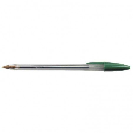 BIC Stylo à bille pointe moyenne encre verte  CRISTAL