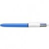 BIC Stylo à bille rechargeable pointe moyenne rétractable 4 couleurs dencre