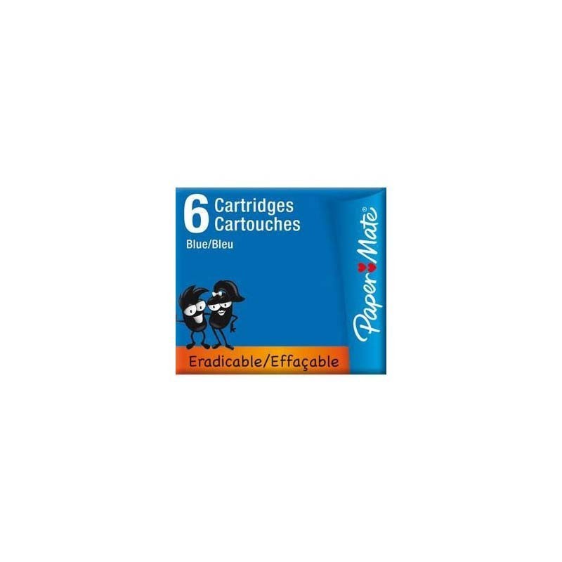 Papermate étui de 6 cartouches courtes standards