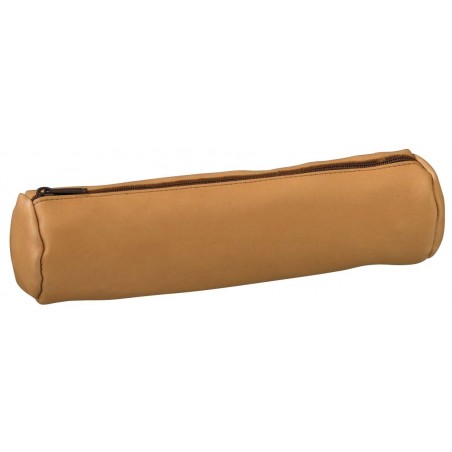 Fourre tout cuir rond Mouton naturel -Grand format 21xD6