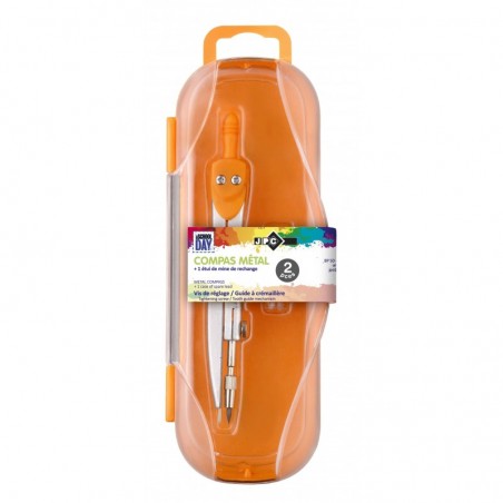 Coffret compas scolaire metal + mines