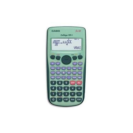 CASIO Calculatrice scientifique FX 92 College 2D+