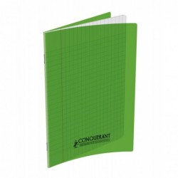 Cahier polypro  17X22 grands carreaux Vert 90G 48P