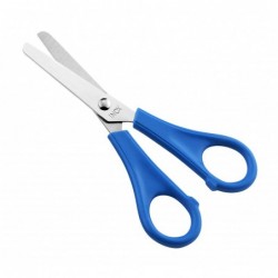 Ciseaux scolaire 13cm en inox bout rond ambidextre