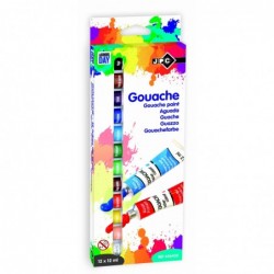 Boite de 12 tubes de gouache de 12ml