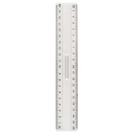 Double décimètre plastique 20cm