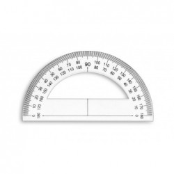 Rapporteur 180° 12cm plastique
