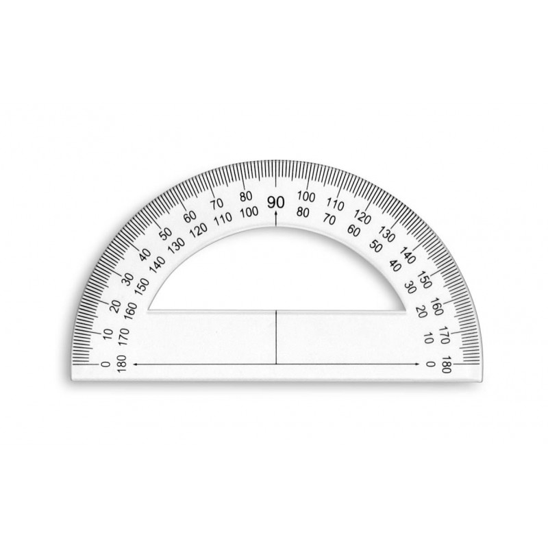 Rapporteur 180° 12cm plastique