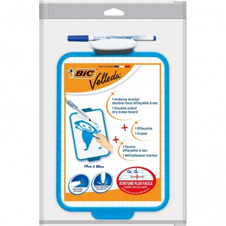 BIC Ardoise Velleda blanche + 1 marqueur effaçable