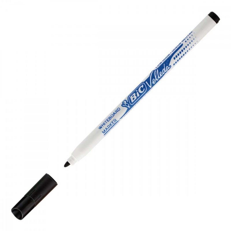 BIC Feutre effaçable à sec VELLEDA pour tableaux blancs pointe fine encre alcool noire