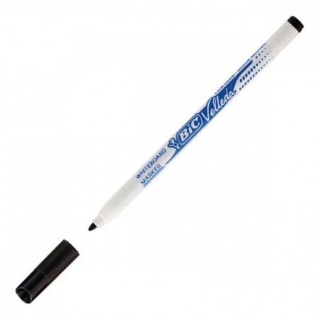BIC Feutre effaçable à sec VELLEDA pour tableaux blancs pointe fine encre alcool noire