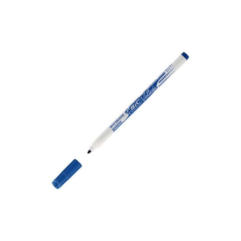BIC Feutre effaçable à sec VELLEDA pour tableaux blancs pointe fine encre alcool bleue