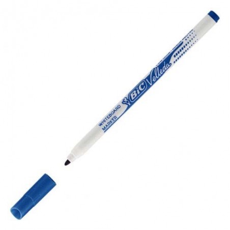 BIC Feutre effaçable à sec VELLEDA pour tableaux blancs pointe fine encre alcool bleue