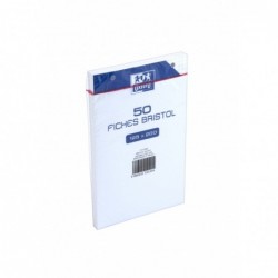 Oxford Sachet de 50 fiches bristol perforées 12