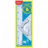 Maped Kit de traçage 3 pièces pour GAUCHER : (1 règle 30cm +1 équerre 21cm 45°+ 1 rapporteur 180) plastique