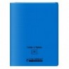 Cahier polypro 24X32 PP Bleu 90G 96P à rabat Seyès