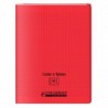 Cahier polypro 24X32 PP Rouge 90G 96P à rabat Seyès