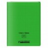 Cahier polypro 24X32 PP Vert 90G 96P à rabat Seyès