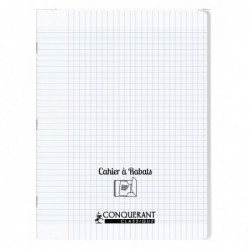 Cahier polypro 24X32 PP Incolore 90G 96P à rabat Seyès