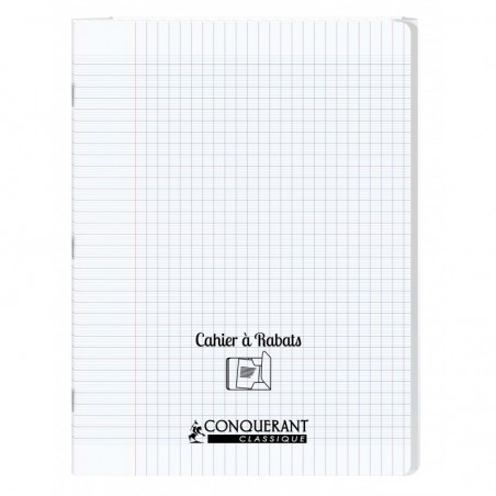 Cahier polypro 24X32 PP Incolore 90G 96P à rabat Seyès