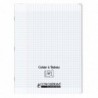 Cahier polypro 24X32 PP Incolore 90G 96P à rabat Seyès