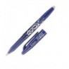 PILOT Stylo à bille encre gel (s'efface à l'aide de la gomme en bout de stylo) FRIXION coloris bleu