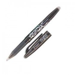 PILOT Stylo à bille encre gel (s'efface à l'aide de la gomme en bout de stylo) FRIXION coloris noir