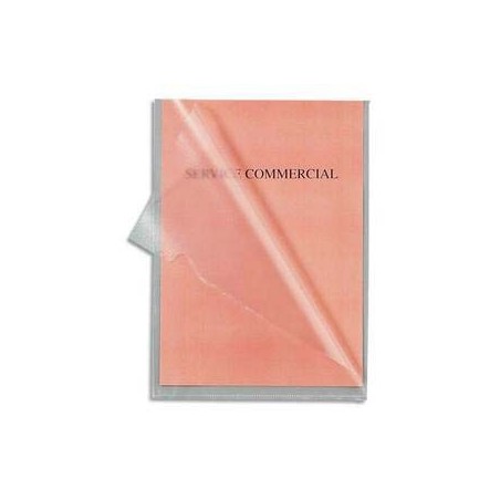 Sachet 10 pochettes coins Polypro grainé 12/100ième INCOLORE