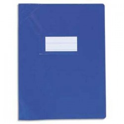 Protège-cahier 17x22cm Bleu
