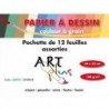 Pochette de 12 feuilles dessin couleurs assorties 160g format 24x32cm