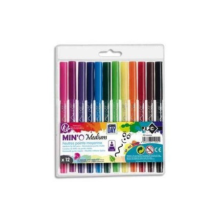 Pochette de 12 feutres Pointe Moyenne assortis