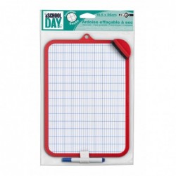 Ardoise blanche effacable Seyes / Uni + feutre + Brosse