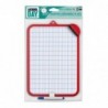 Ardoise blanche effacable Seyes / Uni + feutre + Brosse
