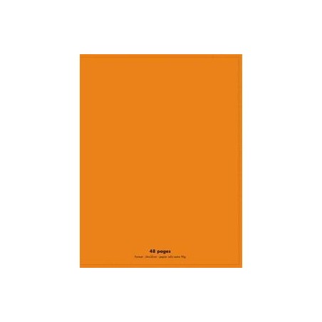 Cahier polypro 24X32 PP Orange 90G 48P Seyès