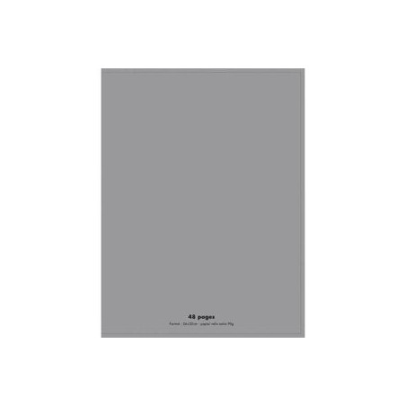 Cahier polypro 24X32 PP Gris 90G 48P Seyès