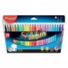 Maped  Pochette 24 feutres de coloriage COLORPEP S. Pointe moyenne. Coloris assortis