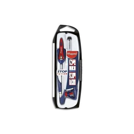 MAPED  Coffret 3 pièces STOP SYSTEM : 1 compas