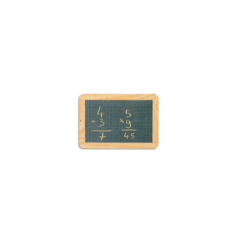 SAFETOOL Ardoise naturelle avec cadre en bois face quadrillée petits carreaux