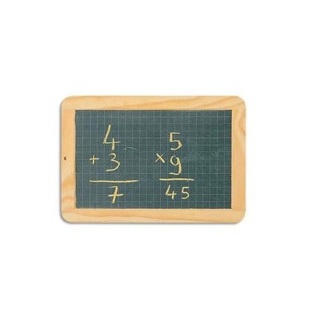SAFETOOL Ardoise naturelle avec cadre en bois face quadrillée petits carreaux