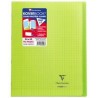 Koverbook cahier piqué 24x32cm polypro 96 pages grands carreaux à rabats Vert