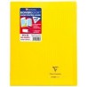 Koverbook cahier piqué 24x32cm polypro 96 pages grands carreaux à rabat Jaune