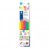 Crayons de couleur triangulaires, étui carton de 6
