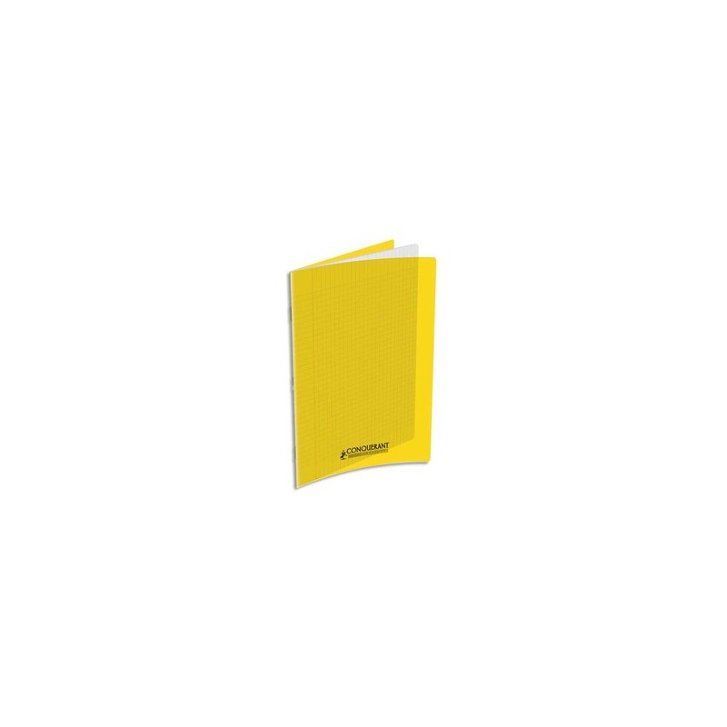 Cahier polypro 21x29,7cm, 48p, grands carreaux, jaune