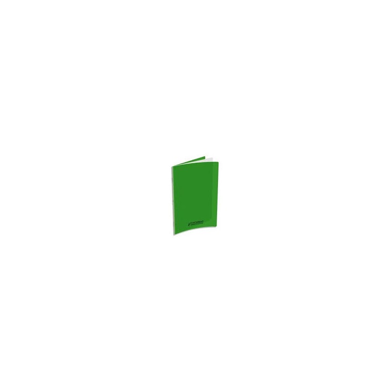 Cahier polypro 21x29,7cm, 48p, grands carreaux, vert