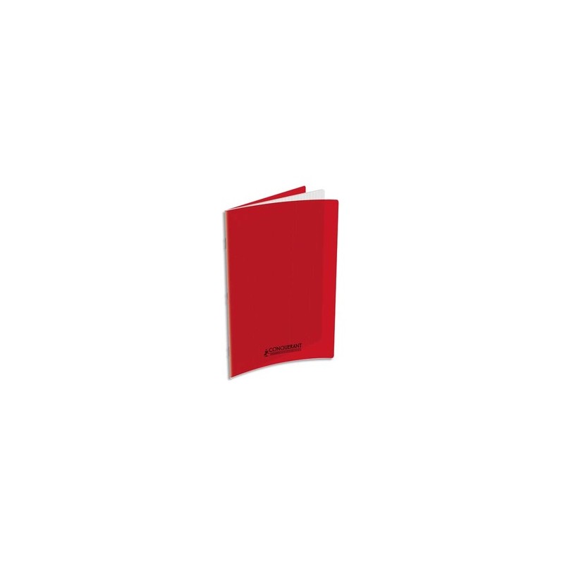 Cahier polypro 21x29,7cm, 48p, grands carreaux, rouge