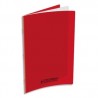 Cahier polypro 21x29,7cm, 48p, grands carreaux, rouge